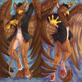 Ranting Gryphon by RamTheDragon - XL Dakimakura