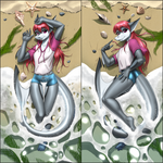 Shark Girl by Myke Greywolf - XL Dakimakura