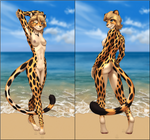 Inflatable body pillow - Apricot by Myke Greywolf
