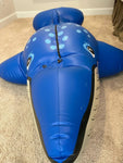 Inflatable blue whale suit